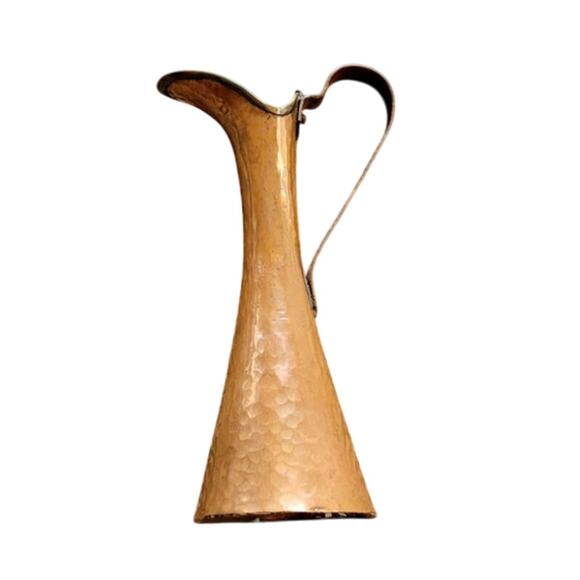 Vintage Russian Copper Ewer Pitcher 7 3/4"  Eagle Marking, antique copper - Picture 1 of 5